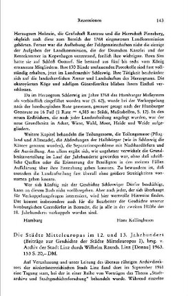 Die Städte Mitteleuropas im 12. und 13. Jahrhundert, hrsg. vom Archiv der Stadt Linz durch Wilhelm Rausch, (Beiträge zur Geschichte der Städte Mitteleuropas, 1) : Linz, 1963