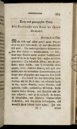 Drey und zwanzigster Brief.