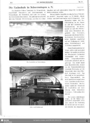 Die Fachschule in Schwenningen a. N.