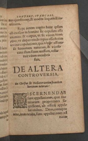 De Altera Controversia.