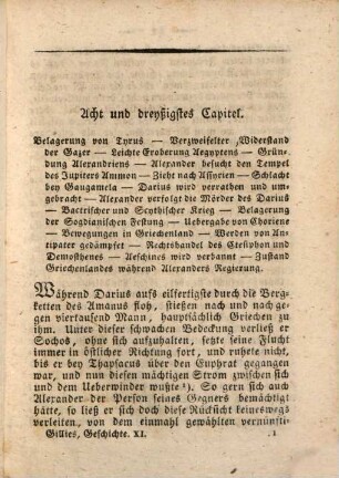 John Gillies's Geschichte von Altgriechenland, und von dessen Pflanzstädten und Eroberungen : von den frühesten Nachrichten an, bis zu der Theilung des Macedonischen Reiches in Asien ; mit Inbegriff der Geschichte der griechischen Litteratur, Philosophie und schönen Künste ; aus dem Englischen übersetzt, 11