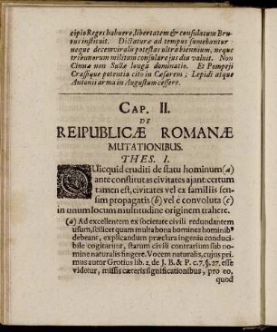 Cap. II. De Reipublicæ Romanæ Mutationibus.