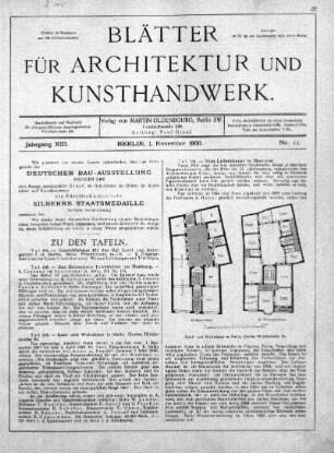 No. 11, 1. November 1900