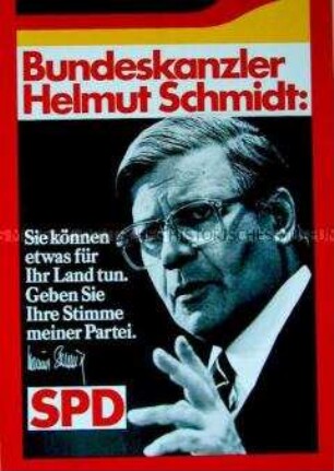 Wahlplakat der SPD zur Bundestagswahl 1980
