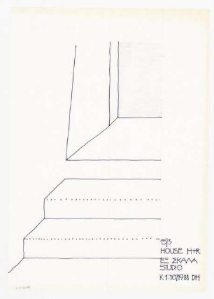 Wohnhaus Cave, Ios: Detail Treppe 1:10