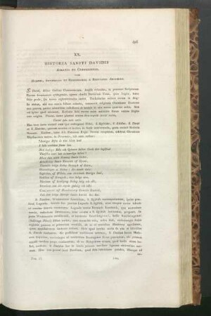 XX. Historia Sancti Davidis Abbatis Et Confessoris. Cum Hymnis, Antiphonis Et Responsoriis E Breviario Arosiensi.