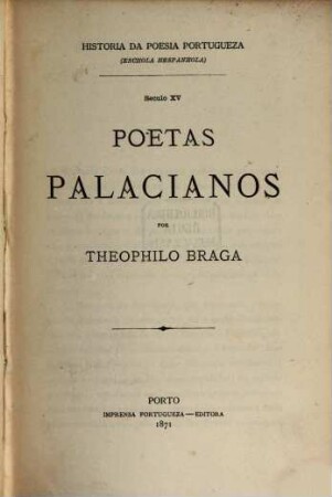 Historia da litteratura portugueza : [Tomos 14 in 7 Voll.]. 5