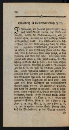 Einleitung in die beeden Briefe Petri