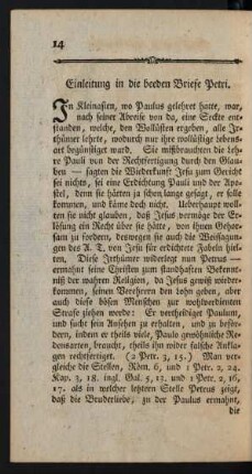 Einleitung in die beeden Briefe Petri