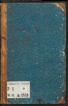 Zivilstandsregister und Belegakten der katholischen Gemeinde Altenheerse, Kreis Warburg (1808) (Gemeinde: Katholische Gemeinde Altenheerse, Kreis Warburg)