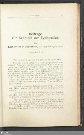 Beiträge zur Kenntnis der Eupithecien
