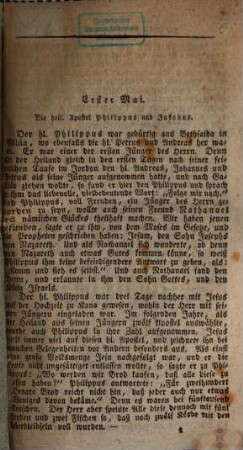 Leben und Thaten der Heiligen Gottes für das christkatholische Volk, Zweiter Theil. enthaltend den 9ten bis 16ten Band, oder die Monate Mai, Juni, Juli und August
