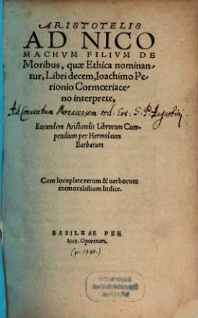 De moribus