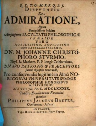 Disp. de admiratione