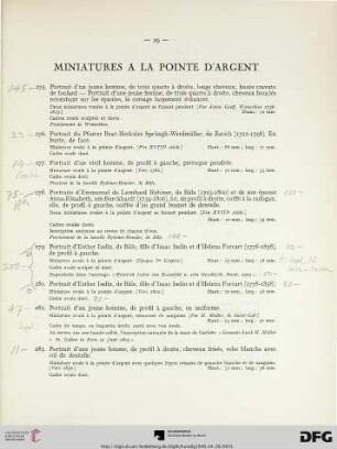 Miniatures A La Pointe D´Argent