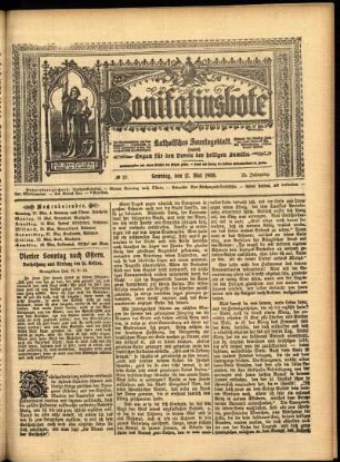 Erste Ausgabe vom Sonntag, den 17. Mai 1908.