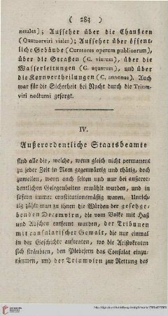 IV. Außerordentliche Staatsbeamte