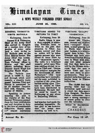 No. XLIV (26 June 1960)