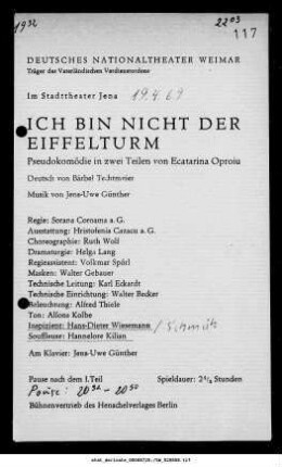 Ich bin nicht der Eiffelturm