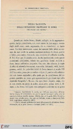 5.Ser.4.1894: Della raccolta delle iscrizioni cristiane di Roma : dei primi sei secoli