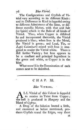 Chap. XI. Blue Vitriol