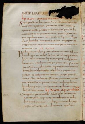 Collatio Romanarum et Mosaicarum legum (mit Einschüben aus anderer Handschrift)