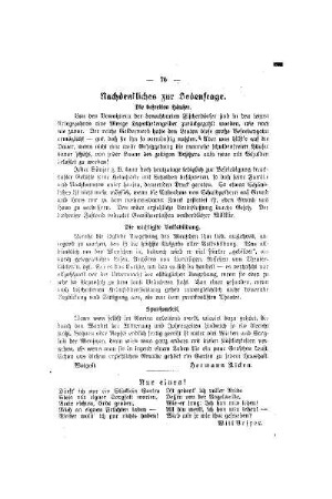 Nachdenkliches zur Bodenfrage