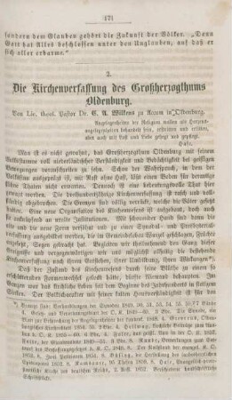 171-188 Die Kirchenverfassung des Großherzogthums Oldenburg