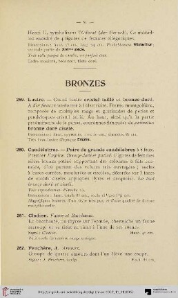 Bronzes (Nr. 259-270)