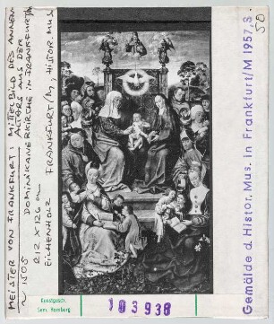 Meister von Frankfurt: Annenaltar, Dominikanerkirche Frankfrut / Main: Mittelbild, Anna Selbdritt