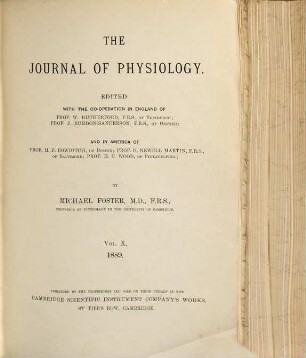 The journal of physiology. 10. 1889