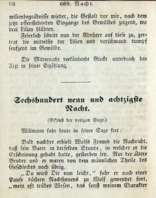 Sechshundert neun und achtzigste Nacht