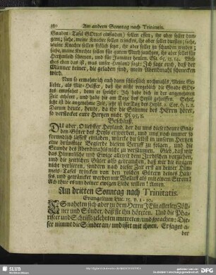 Am dritten Sonntag nach Trinitatis