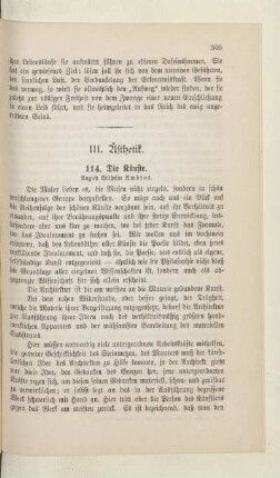 III. Ästhetik