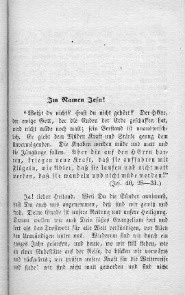 Im Namen Jesu!