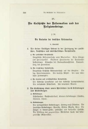 IV. Die Geschichte der Reformation und der Religionskriege