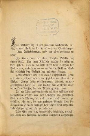 Sibilla Dalmar : Roman aus dem Ende unseres Jahrhunderts