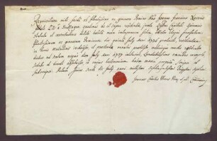 Testimonia residentiae des Johann Franz Xaver von Sickingen-Hohenburg.