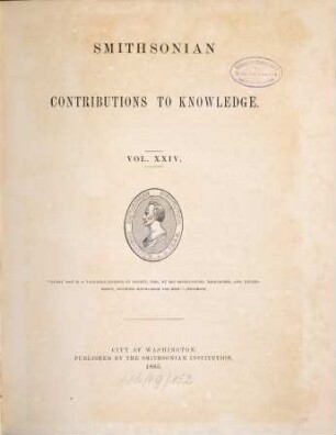 Smithsonian contributions to knowledge. 24. 1885