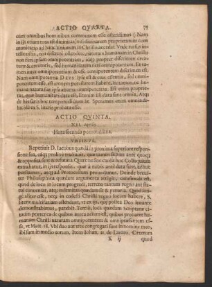 Actio Quinta. XII. Aprilis. Hora secunda pomeridiana.