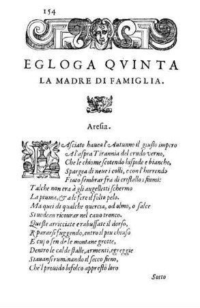 Egloga Qvinta La Madre Di Famiglia.