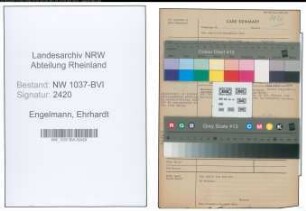 Entnazifizierung Ehrhardt Engelmann , geb. 27.01.1912 (Ingenieur)
