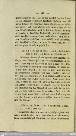 Wodurch kann eine Krankheit unterdrückt werden?