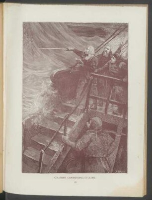 Columbus commanding cyclone. - [Illustration]