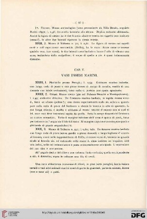 Cap. V: Vari essere marini