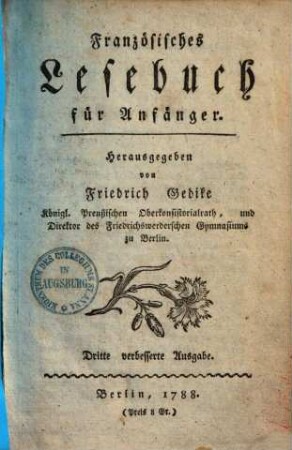 Französisches Lesebuch für Anfänger