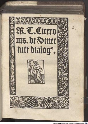 M. T. Ciceronis De Senectute dialogus