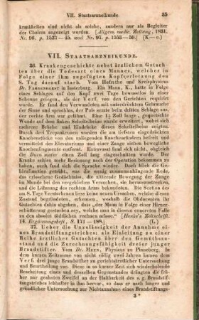 VII. Staatsarzneikunde.