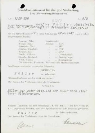 Müller, Josefine