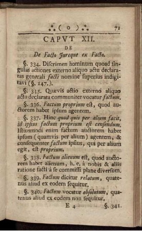 Caput XII. De Facto Iureque ex Facto
